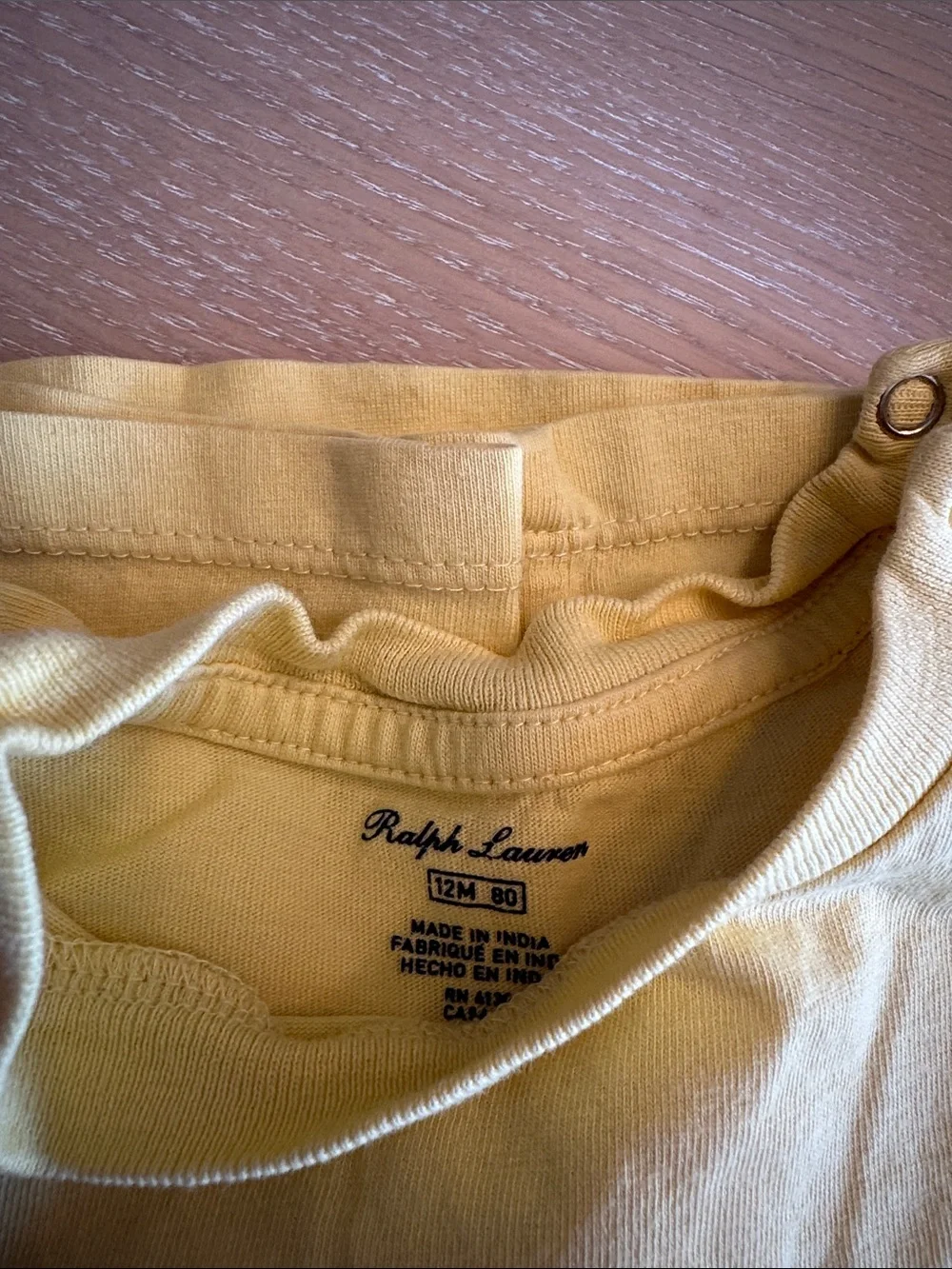 Ralph Lauren Kids Short-Sleeve Tshirts (2) in Yellow and Light Blue size 12M